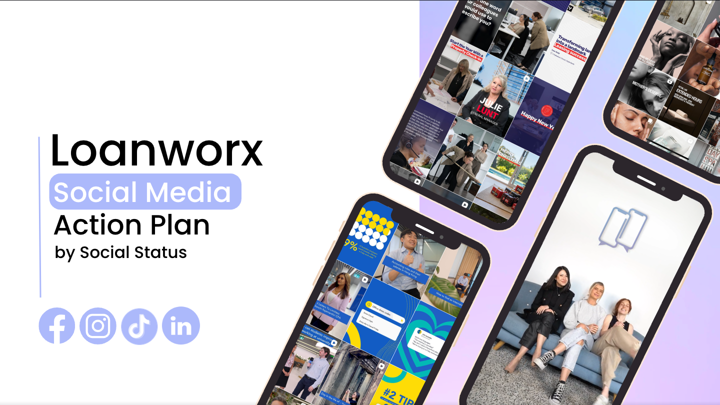 Loanworx social media action plan created by Social Status