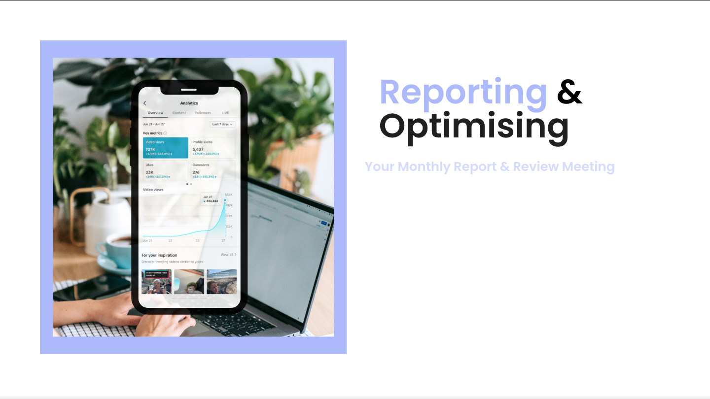 Social Status reporting and optimising process
